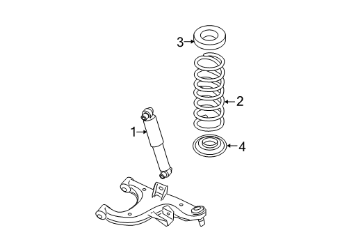 2007 Nissan Pathfinder Shocks & Components - Rear Spring-Rear Suspension Diagram for 55020-EA501