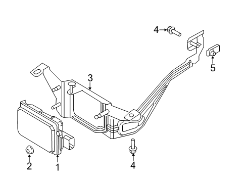 2016 Ford Flex Cruise Control System Distance Sensor Bracket Diagram for DG1Z-14C022-A