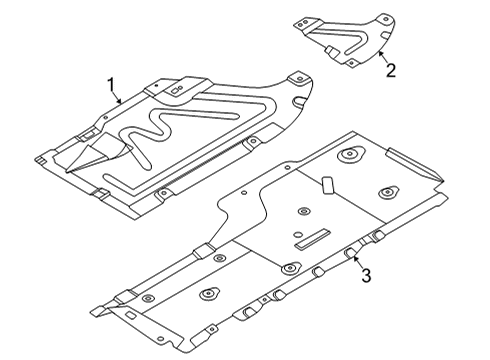 2009 BMW 328i xDrive Under Cover & Splash Shields Underfloor Coating Center Diagram for 51757164156