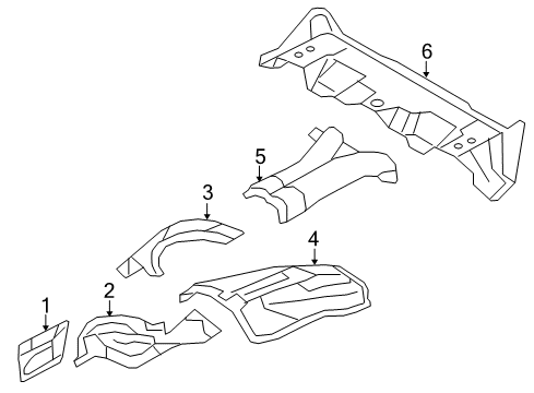 2010 BMW X5 Heat Shields Heat Insulation, Bulkhead, Left Diagram for 51487158413