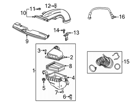 2022 Buick Encore GX Air Intake Outlet Duct Diagram for 60003580