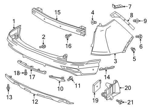 2018 Honda CR-V Lane Departure Warning Screw, Tapping (5X12) Diagram for 93903-25220