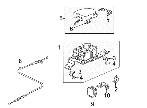 2004 Honda CR-V Cruise Control System Actuator Assy. Diagram for 36511-PPA-A01