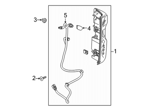 2021 Chevrolet Silverado 2500 HD Bulbs Socket & Wire Diagram for 84574261