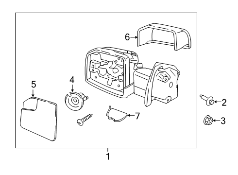 2016 Ford F-150 Mirrors Mirror Assembly Diagram for FL3Z-17682-BB