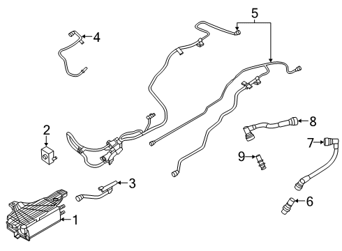 2021 Ford Explorer Emission Components Tube Assembly Diagram for L1MZ-6758-A