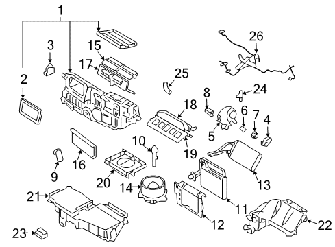 2009 Ford Fusion Switches & Sensors Evaporator Core Seal Diagram for 6E5Z-19B738-AA