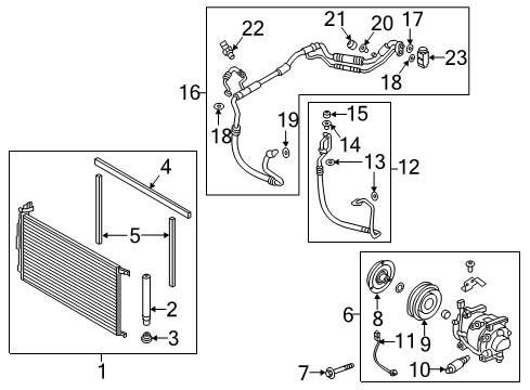 2018 Hyundai Elantra Switches & Sensors Condenser Assembly-Cooler Diagram for 97606-F2200