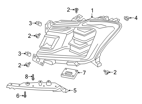 2019 Ford Expedition Headlamps Ballast Screw Diagram for -W715133-S901