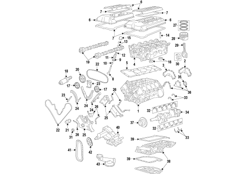 2001 BMW X5 Engine Parts, Mounts, Cylinder Head & Valves, Camshaft & Timing, Oil Pan, Oil Pump, Crankshaft & Bearings, Pistons, Rings & Bearings, Variable Valve Timing Sliding Piece Diagram for 11311435028