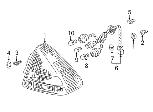 2006 Honda Insight Bulbs Socket Diagram for 33503-S3Y-003