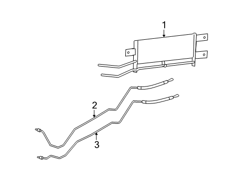 2006 Dodge Ram 1500 Trans Oil Cooler Transmission Oil Cooler Diagram for 5290415AB