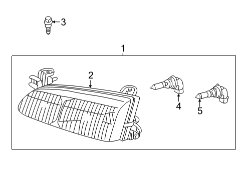 2001 Toyota Camry Bulbs Lens & Housing Diagram for 81130-AA020