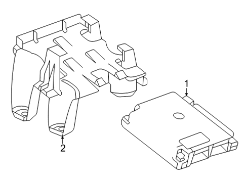 2022 Buick Envision Electrical Components Mount Bracket Diagram for 84760971
