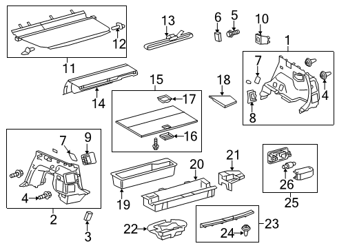 2016 Toyota Prius V Bulbs Taillamp Bulb Diagram for 90981-15011