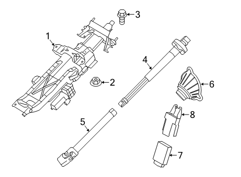 2018 BMW 740e xDrive Housing & Components STEERING SHAFT SLEEVE Diagram for 32306862085