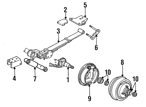 1989 Dodge Caravan Rear Brakes Hose Diagram for 4383838