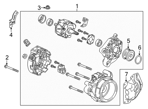 2018 Honda CR-V Alternator Alternator, RM Diagram for 31100-5X6-J01RM