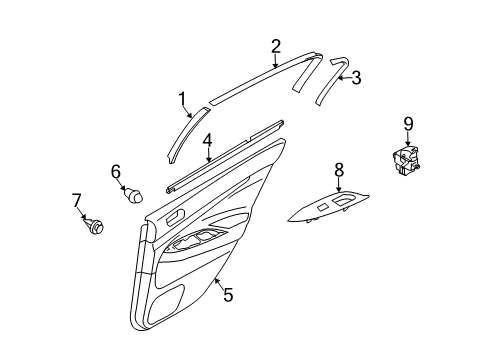 Diagram for 2008 Infiniti G35 Interior Trim - Rear Door