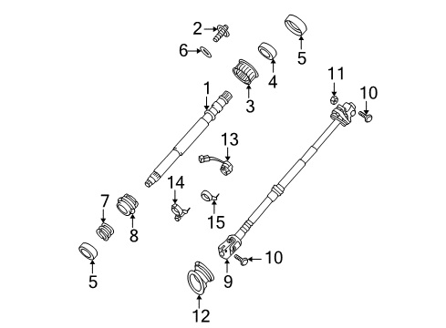 1999 BMW 528i Shaft & Internal Components Steering Shaft Diagram for 32316753800