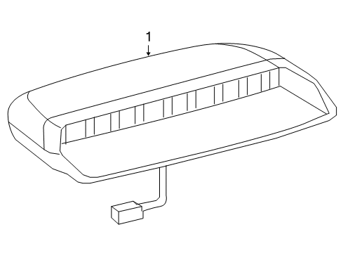 2011 Lexus GS450h High Mount Lamps Lamp Set, Stop Center Diagram for 81006-30011-A2