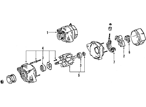 2004 Toyota Matrix Alternator Alternator Diagram for 27060-0D110-84