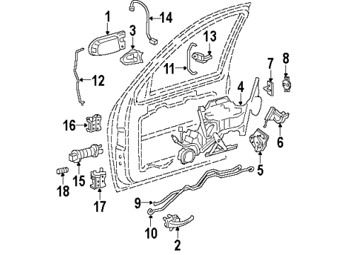 2002 Oldsmobile Silhouette Front Door Lock Switch Diagram for 10416104