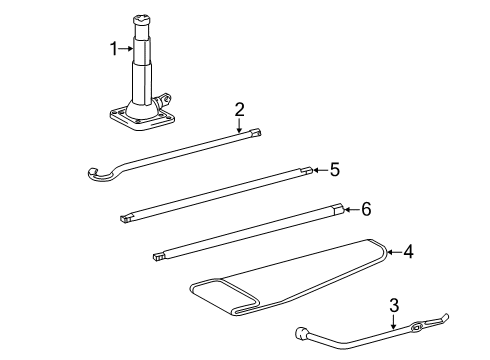 2019 Toyota Tundra Jack & Components Handle Diagram for 09115-0C030