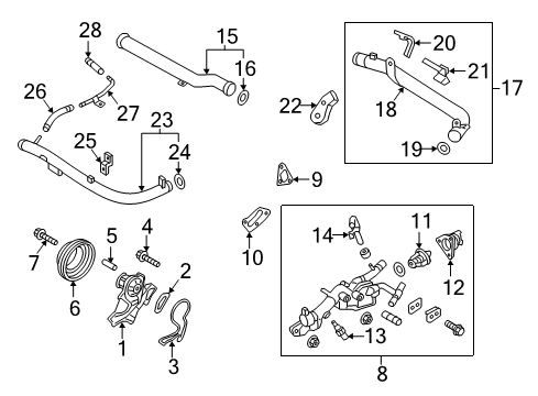 2017 Genesis G80 Powertrain Control Control Assembly-Coolant Temperature Diagram for 25600-3CGG0