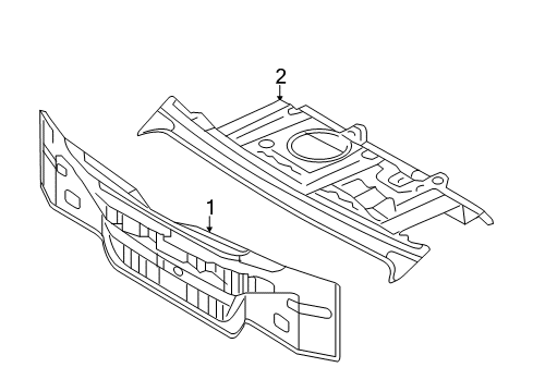 2016 Hyundai Sonata Rear Body Panel Assembly-Back Diagram for 69100-E6000