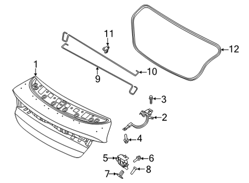 2021 Kia K5 Trunk Lid & Components Hinge Assy-Trunk Lid Diagram for 69910L3000