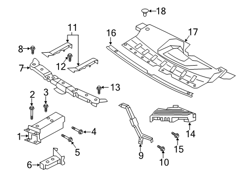 2019 Infiniti QX50 Front Bumper Bolt Diagram for 54459-EN01C