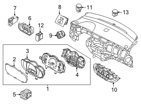 2017 Kia Rio A/C & Heater Control Units Button Start Swtich Assembly Diagram for 954301W501