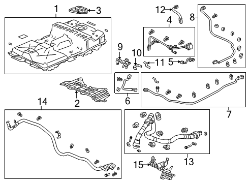 2018 Honda Clarity Battery Cable Assy., D/V Diagram for 32421-TRW-A01