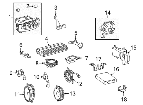 2011 Lexus LX570 Sound System Bracket, Multi-Media Diagram for 861A2-60040