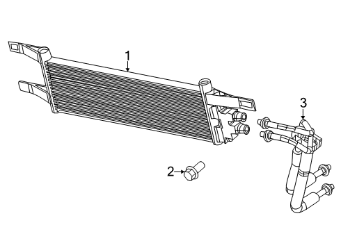 2017 Jeep Compass Trans Oil Cooler Transmission Oil Cooler Diagram for 68249191AB