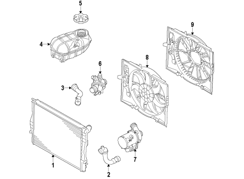 2016 BMW 340i Intercooler Cooling-Lower Hose Diagram for 17128616552