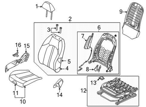 2022 Hyundai Sonata Passenger Seat Components KNOB-FRONT SEAT RECLINER, RH Diagram for 88026-L1000-NNB