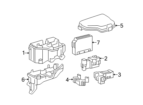 2014 Toyota Yaris Fuse & Relay Relay Box Diagram for 82741-52070