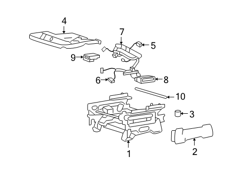 2005 Mercury Monterey Heated Seats Side Cover Cap Diagram for F68Z-16611D02-AAD