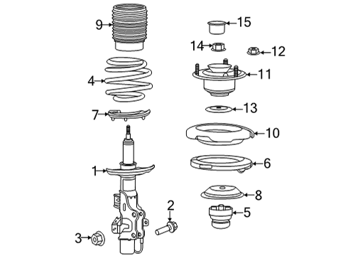2021 Cadillac CT5 Struts & Components - Front Coil Spring Diagram for 84758326