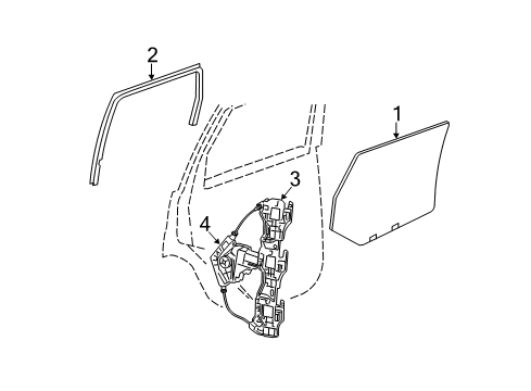 2018 Dodge Durango Rear Door WEATHERSTRIP-Rear Door Glass Run Diagram for 55399170AJ