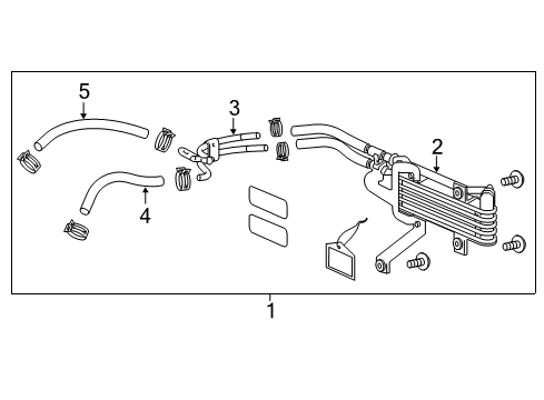 2015 Acura MDX Trans Oil Cooler Cooler Assembly (Atf) (Toyo) Diagram for 25500-5J8-013