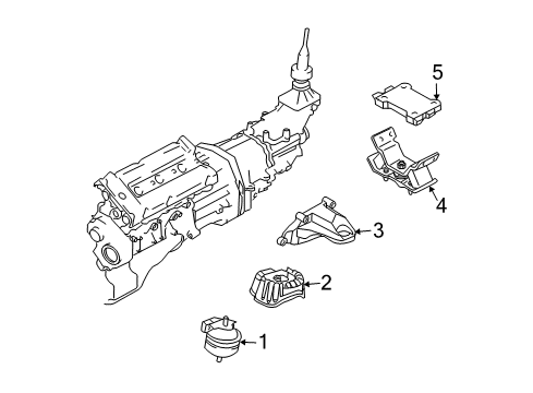 2006 Kia Sorento Engine & Trans Mounting Transmission Mounting Rubber Diagram for 218323E850