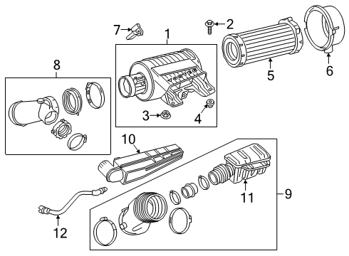 2020 GMC Savana 3500 Filters Air Cleaner Diagram for 84392890