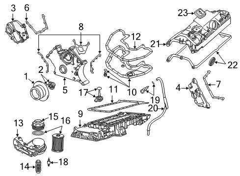 2008 BMW Alpina B7 Engine Parts Vibration Damper Diagram for 11237966208