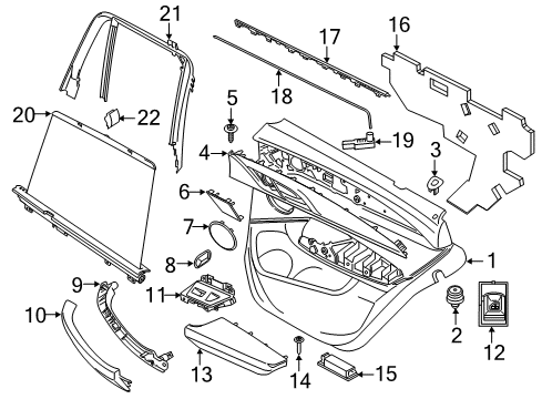 2018 BMW X3 Interior Trim - Rear Door Hook For Roller Sunblind Diagram for 51357458961