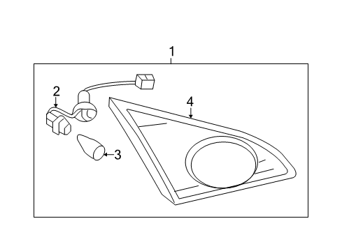 2012 Nissan Murano Bulbs Lamp Assembly Back Up, RH Diagram for 26540-1SX0A