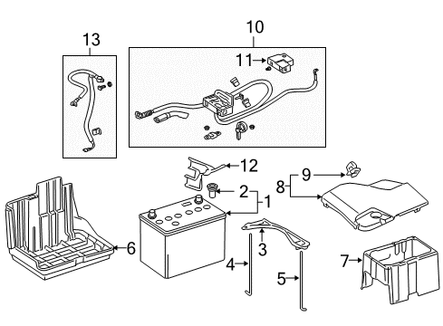 2010 Acura RL Battery Cable Assembly, Ground Diagram for 32600-SJA-A00