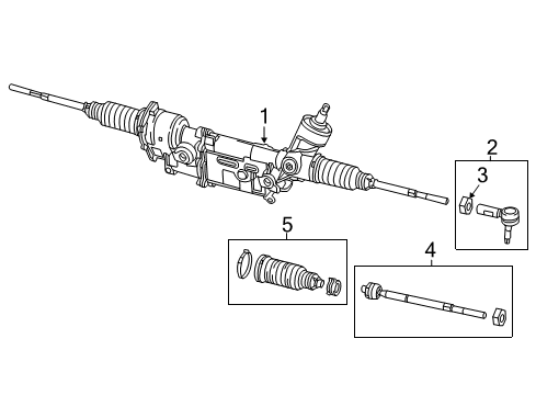 2020 Dodge Charger Steering Column & Wheel, Steering Gear & Linkage RACK AND PINION Diagram for 68505173AB